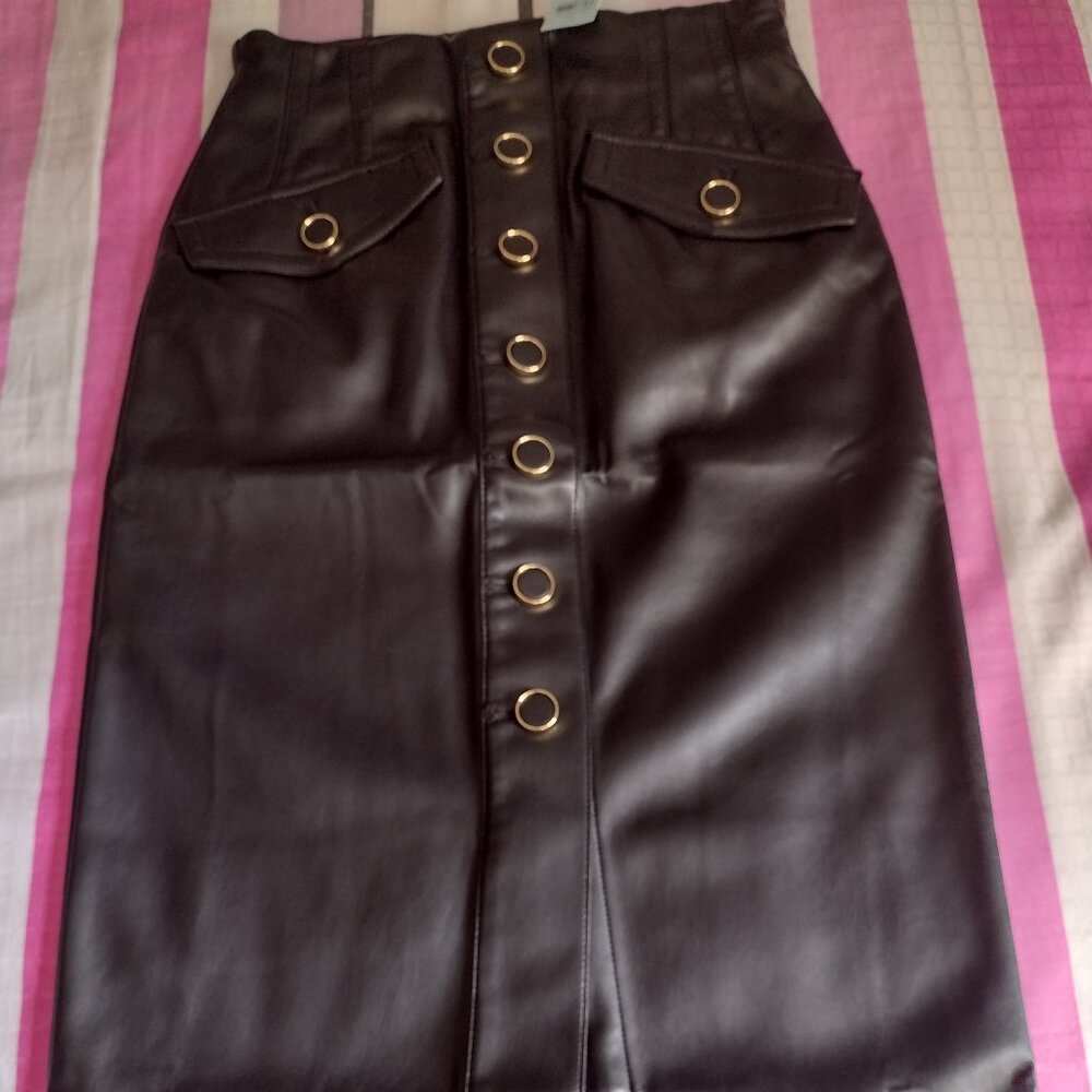 Ann Taylor Faux Leather Skirt
